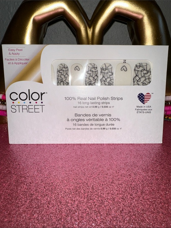 Color Street Other - Color Street Black & White Leaf Nail Polish Strips